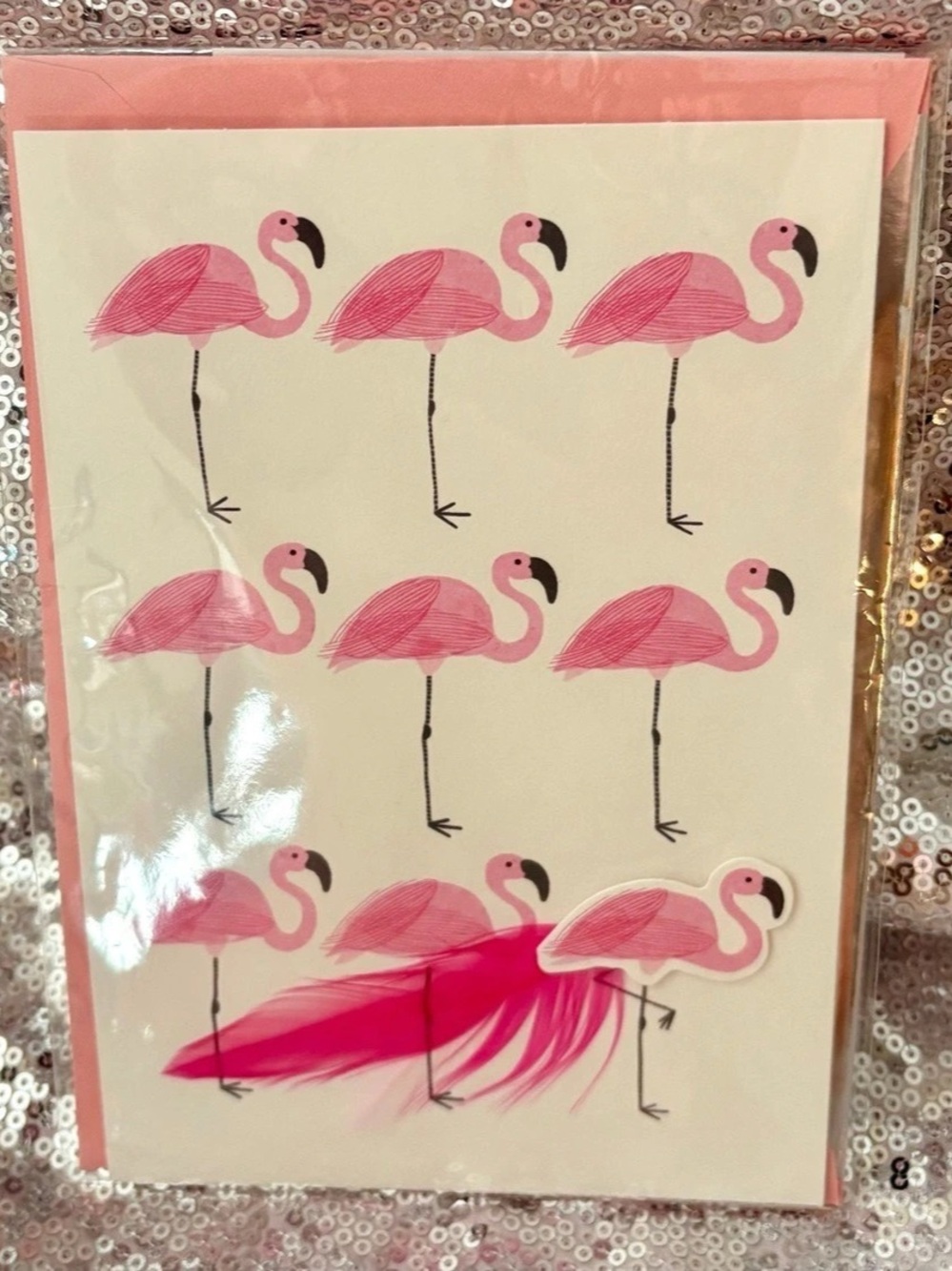 Signature Flamingo Thank You Card Set NWT in Pink & White
